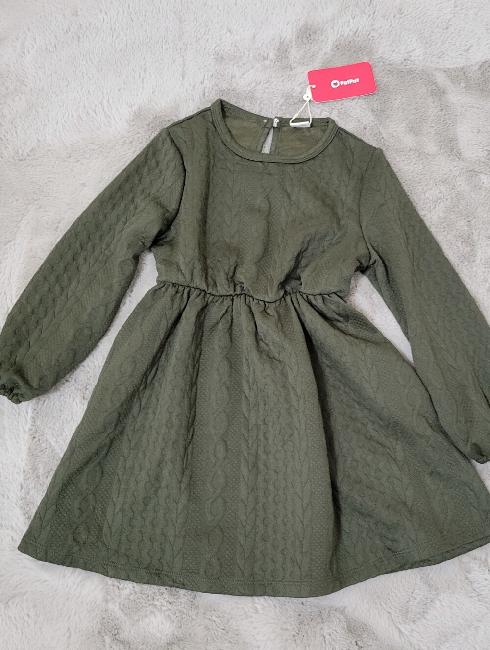 Nwt Girls Green Quilted Dress